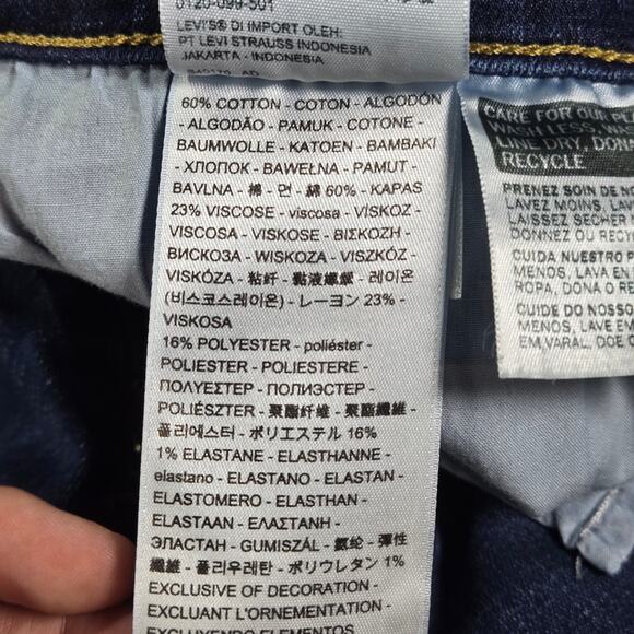 Levis Wom Sz 10 Classic Straight Leg Denim Jeans Classic Staple Capsule Wardrobe - Picture 8 of 11